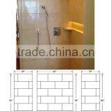 Classic Cultured Marble Shower Surround, Cast Marble Shower Panel, Shower Surround Kits thumbnail-4