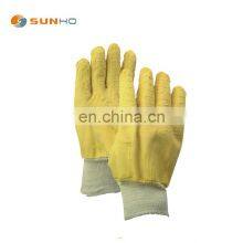 Sunnyhope Fishing Latex Jersey Cotton Liner Gloves Rubber Hand Gloves Rubber Yellow Wave Crinkle Latex Wide Mouth Glove thumbnail-3