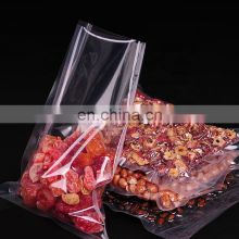 Plastic Mylar Custom Printed Sealer Pouches Clear Transparent Food Snack Nuts Vacuum Packaging Bags With Logo