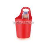 Bathroom Plastic Round Oval Storage Basket Hanging Basket With Handles thumbnail-2