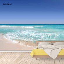 Custom 3D Photo Wallpaper Seascape Beach Sunrise Wall Covering Mural Roll For Living Room Bedroom Background Wallpaper thumbnail-2