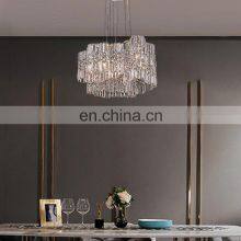 HUAYI Modern Pendant Ceiling Lamps Crystal Chandelier Lights Hanging Light Fixture for Living Room thumbnail-4