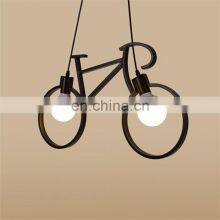Iron Bicycle Pendant Light For Living Room Restaurant Kitchen Hanging LED Lamps Light thumbnail-5