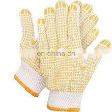 PVC Dotted Cotton Knitted Gloves Safety Glove Anti Slip Working PVC Dotted Canvas Cotton Hand Gloves thumbnail-4