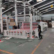 Corrugated box flexo printing slotting die cutting with stacker machine