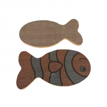 Meow Love Custom Shape Fish Design Cardboard Anti-Scratch Stress Relieve Durable BB Flute Corrugated Paper Clownfish Cat Scratcher thumbnail-3