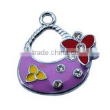 Hot summer purple bag pendant for 2014 London High quality purple cz bag shape pendant for women Bag shape charms