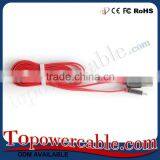 Tangle-free 1/2/3M Easy Transfer Flat USB Data Cable For Android Mobile Phone thumbnail-3