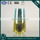 Handblown Metal Design Electroplating Painting Glass Hurricane Lantern Candle Holder thumbnail-1