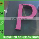 Acrylic Frontlit LED Resin Alphabet Letter Sign With Stainless Steel Frame