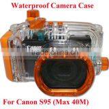 Waterproof Bag for Digital Canon S95 Camera, ABC Glass Waterproof Camera Case Max 40M(130ft) Undersea, 1M Shockproof Hosing
