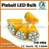Long Lifespan 3528 8SMD Pinball 906 LED Lamps 12V AC