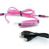 Latest Products EL/LED Light Cable for Headphone, Aux Audio Cable With Microphone thumbnail-2