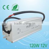 CE ROHS approved Waterproof 120W LED Strip Driver Constant Voltage 12V power supply supplies