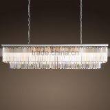 Square Cristal Iron Pendant Lighting Chrome Chandelier Crystal Chandeliers Hanging Ceiling Light Fixtures CZ2530C/12 thumbnail-1