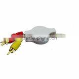 Retractable Audio Cable DC 3.5 to 2 RCA for Radio/speaker thumbnail-1