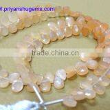 Peach Moonstone Faceted Pear