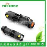 Super Waterproof Mini Led Flashlight Cre e Q5 Fouce Zoomable Mini Pocket Led Lamp 1*14500/AA Battary for Outdoor Hiking thumbnail-1