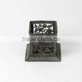 100101MC-engraved Square Metal Candle Holder thumbnail-1