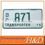 Good quality embossing license plate decoration