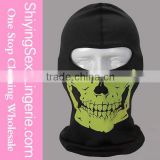 custom Yellow Halloween Skull Outdoor lycra Bike full face mask