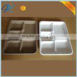 Custom Disposable Lunch Fast Food Paper Pulp Box With 5 Department thumbnail-1