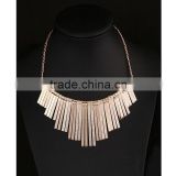 2015 Metal Irregular Check Gold Chain Necklace