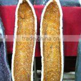 Natural Rock Citrine Quartz Crystal Geode