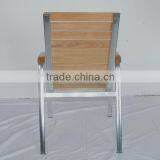 Garden Furniture Outdoor Restaurant Wooden Recliner Aluminum Dining Chair YC016 thumbnail-5