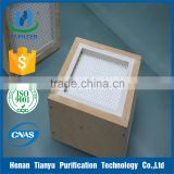 High efficiency air filter wooden frame filter