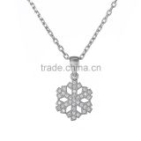 Christmas gift 925 sterling silver material snowflake necklaces