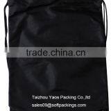Eco Friendly Black String Bag, Polyester Drawstring Bag thumbnail-1