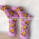 Personalized Custom Logo Stock Hot Sale Lovely Girls Hosiery Romantic Purple Winter Warm Boot Sock