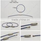 High Quality Deep Blue Stainless Steel Wire Keychain thumbnail-6