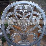 Finished Furniture - Antique Silver Finish Dining Arm Chair - Hand Carved Wooden Mahogany Furniture