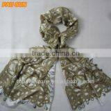 Golden 100% Silk Brand Silk Scarf thumbnail-1