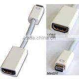 6 Inch HDMI Female to Mini DVI Male Adapter - White