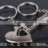 Fashion Keychain Key Chain Ring Love Lover Couple Arrow & Heart Romantic Birthday Gift 1Pair thumbnail-1
