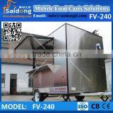 Commercial Food Cart for Selling Ice Cream Stainless Steel Composite Panel High Quality Food Van Trailer thumbnail-2