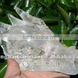 Beautiful Quartz Natural Clear Rock Crystal Carved Dragon Skull