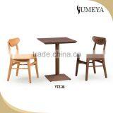 Wholesale garden restaurant dining table and chairs wood furniture