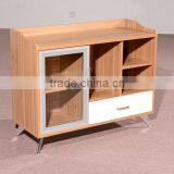 HC-M019 Chinese Walnut Color Modern Wooden Office Tea Cabinet