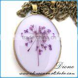 2015 Round 14mm /20mm/25mm Real Dried Flower Resin Cabochon Pendant thumbnail-6