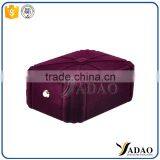 Customized With Botton Flocking Velvet Cover Ring Packaging Box thumbnail-2