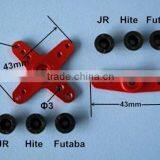 RC Airplane Parts Coss And Two-way JR/ Hite/ Futaba Super Heavy Duty Servo Arms CNC Metal Rocker Arm thumbnail-1