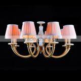 8 Light Brass Classic Pendant Chandelier With Bronze Color thumbnail-1