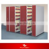 Hand push mobile compactor shelving system
