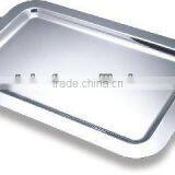 18-10 Stainless Steel Rect Mirror Tray With Handle