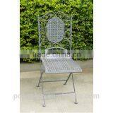 Powerlon Vintage Wrought Iron Folding Patio Chair thumbnail-4