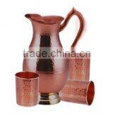 Handmade Water Jug and Mugs Set Made of Copper thumbnail-1